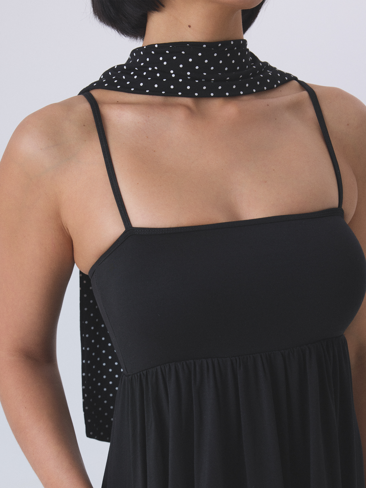 --Black and White Polka Dot