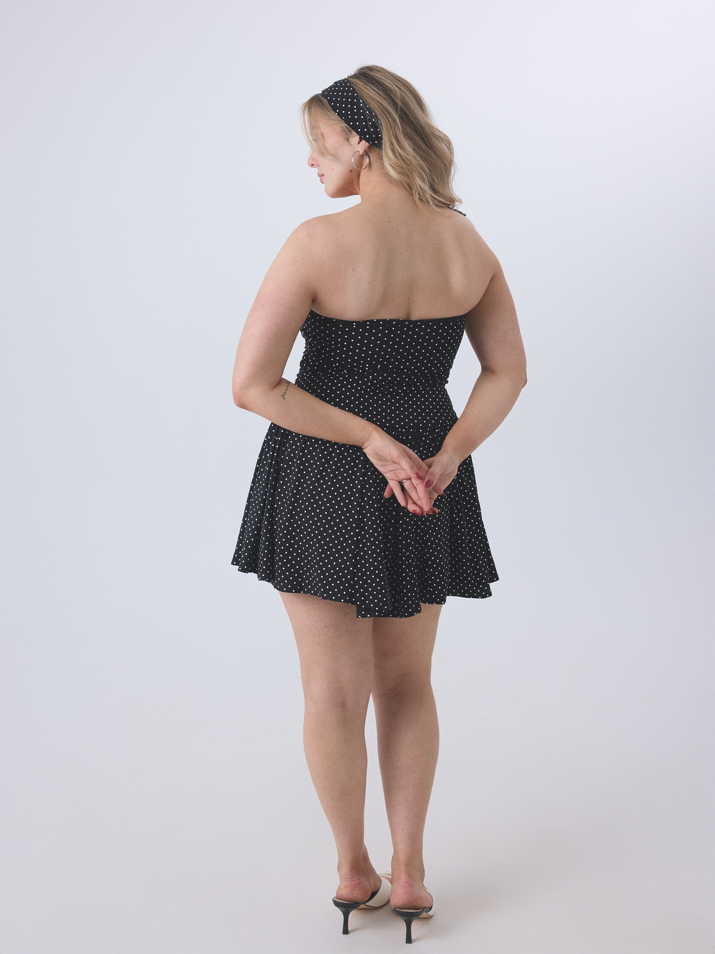 --Black and White Polka Dot