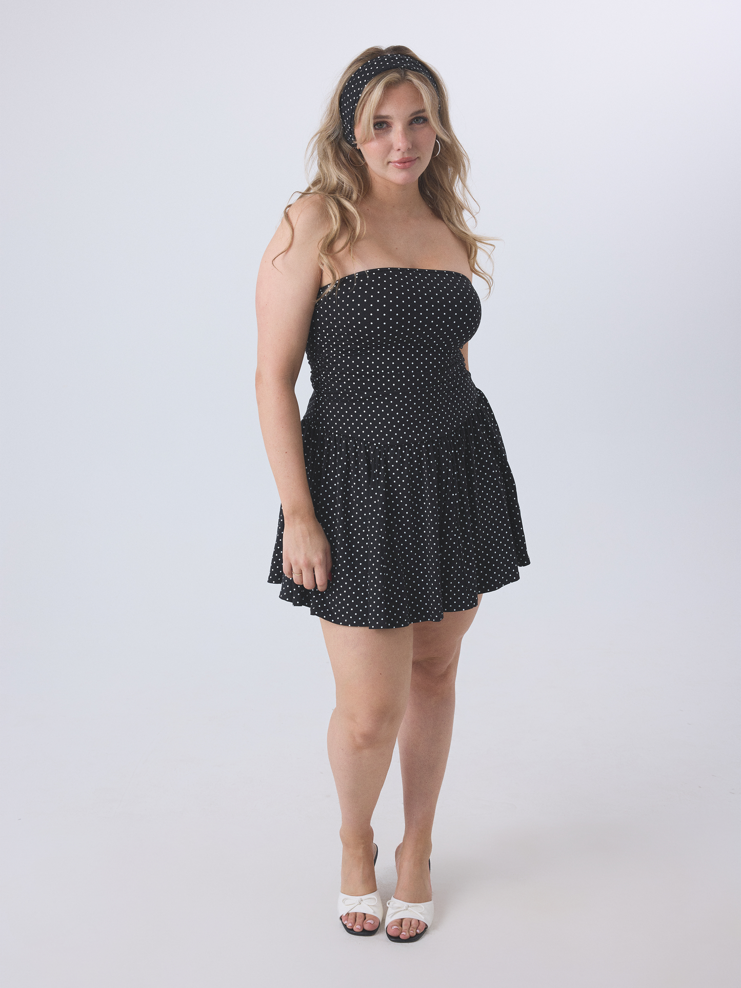 --Black and White Polka Dot
