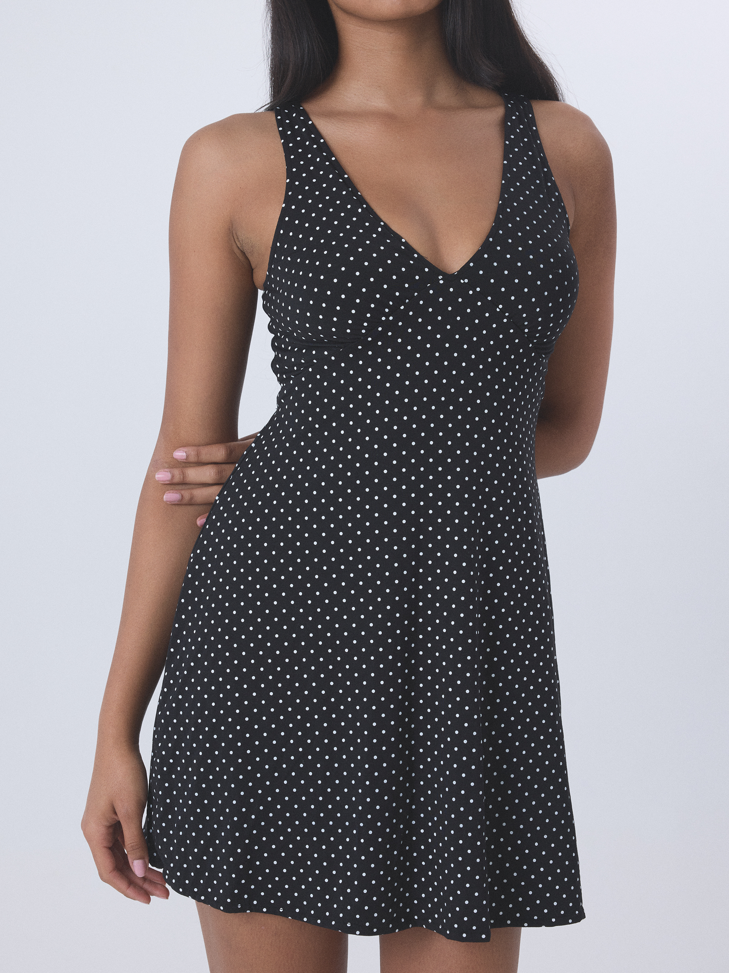 --Black and White Polka Dot