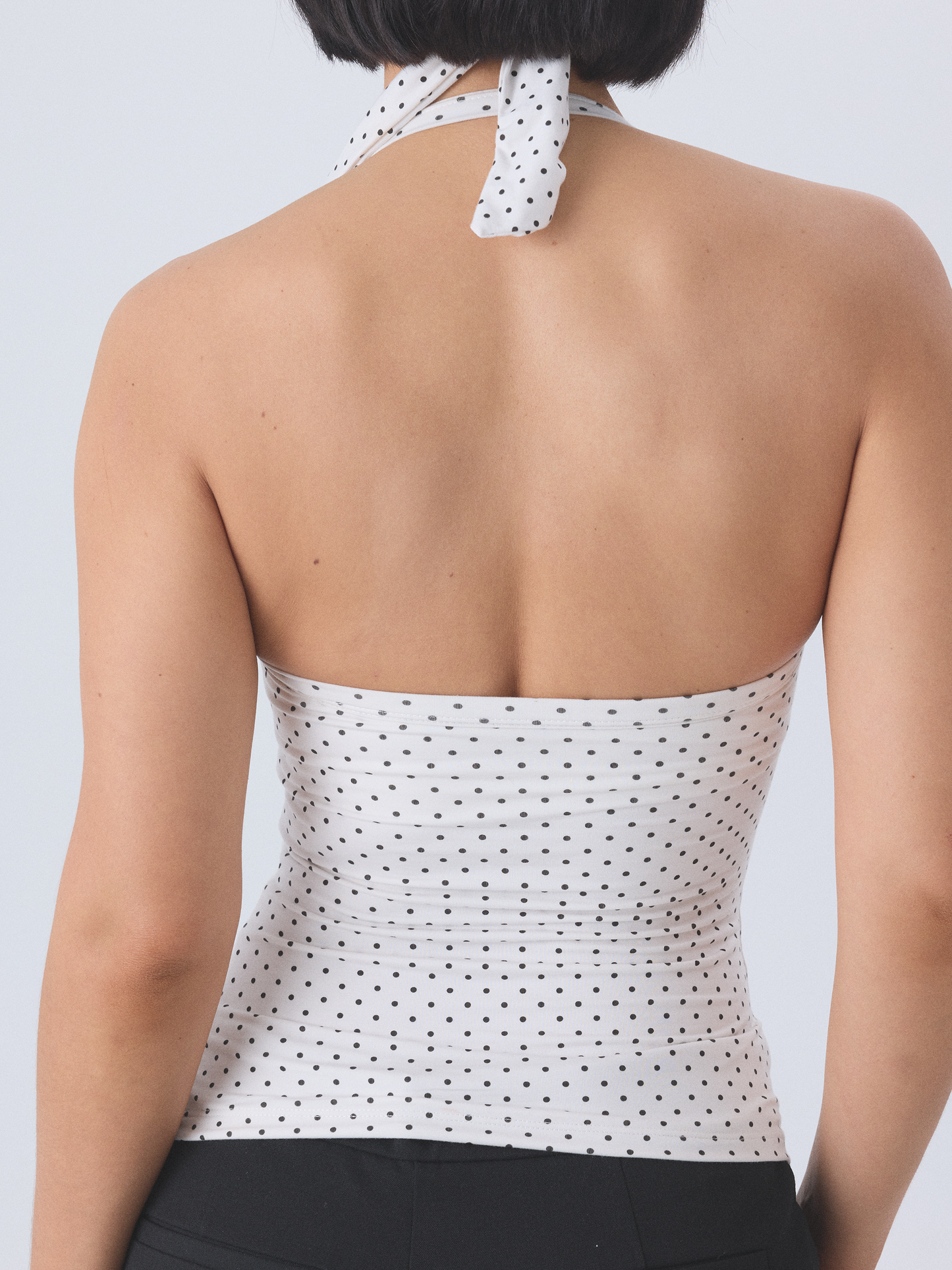 --White and Black Polka Dot