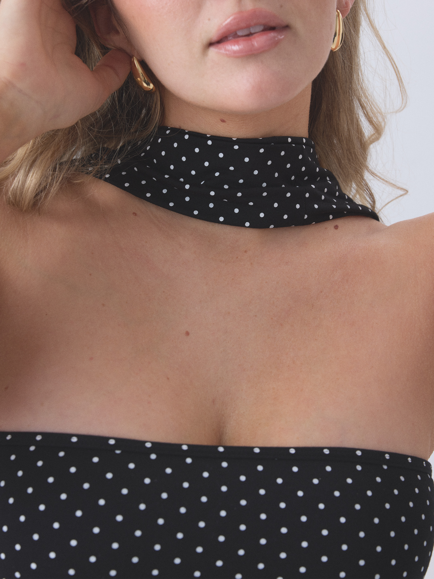 --Black and White Polka Dot