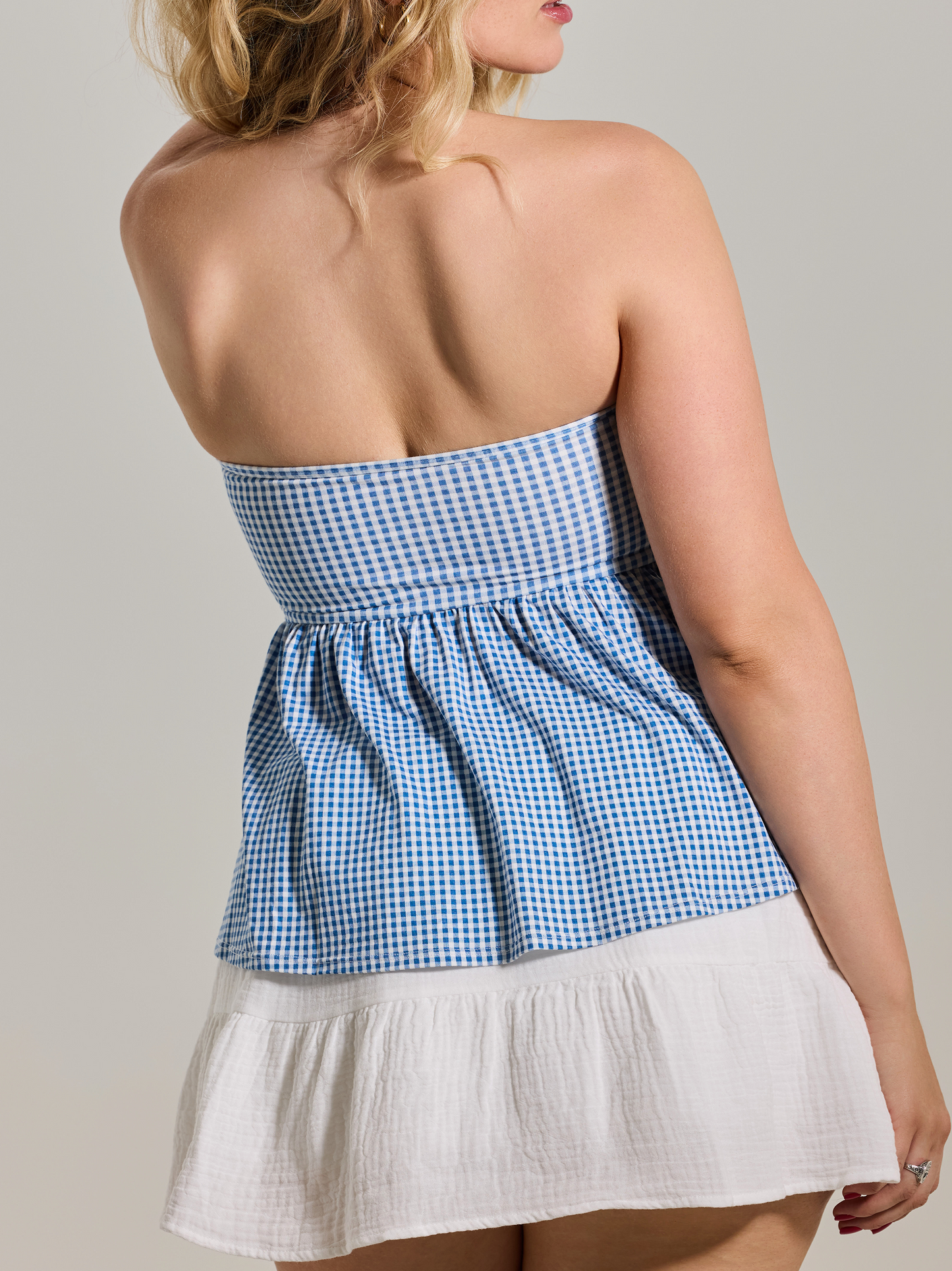 --Blue and White Gingham