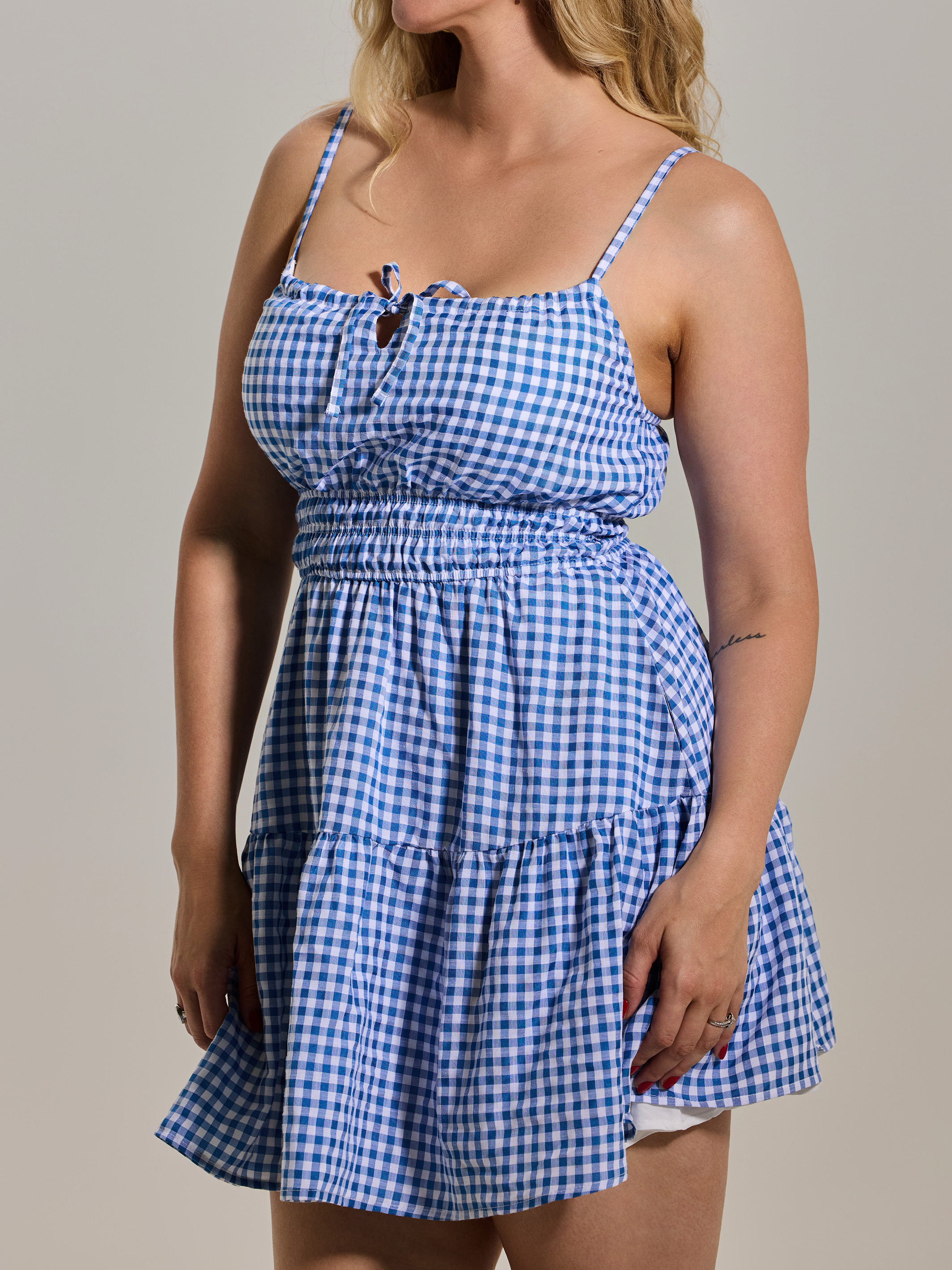 Blue and White Gingham