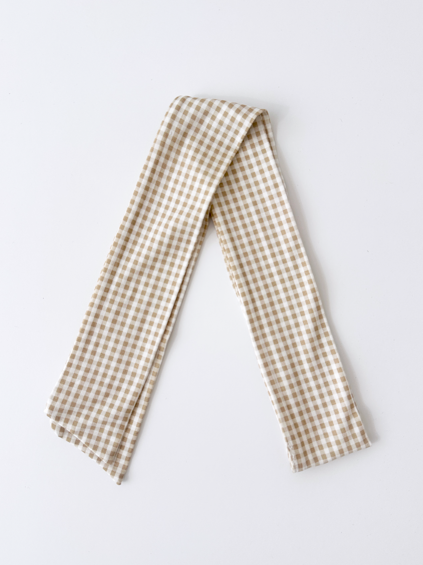 --Tan and White Gingham
