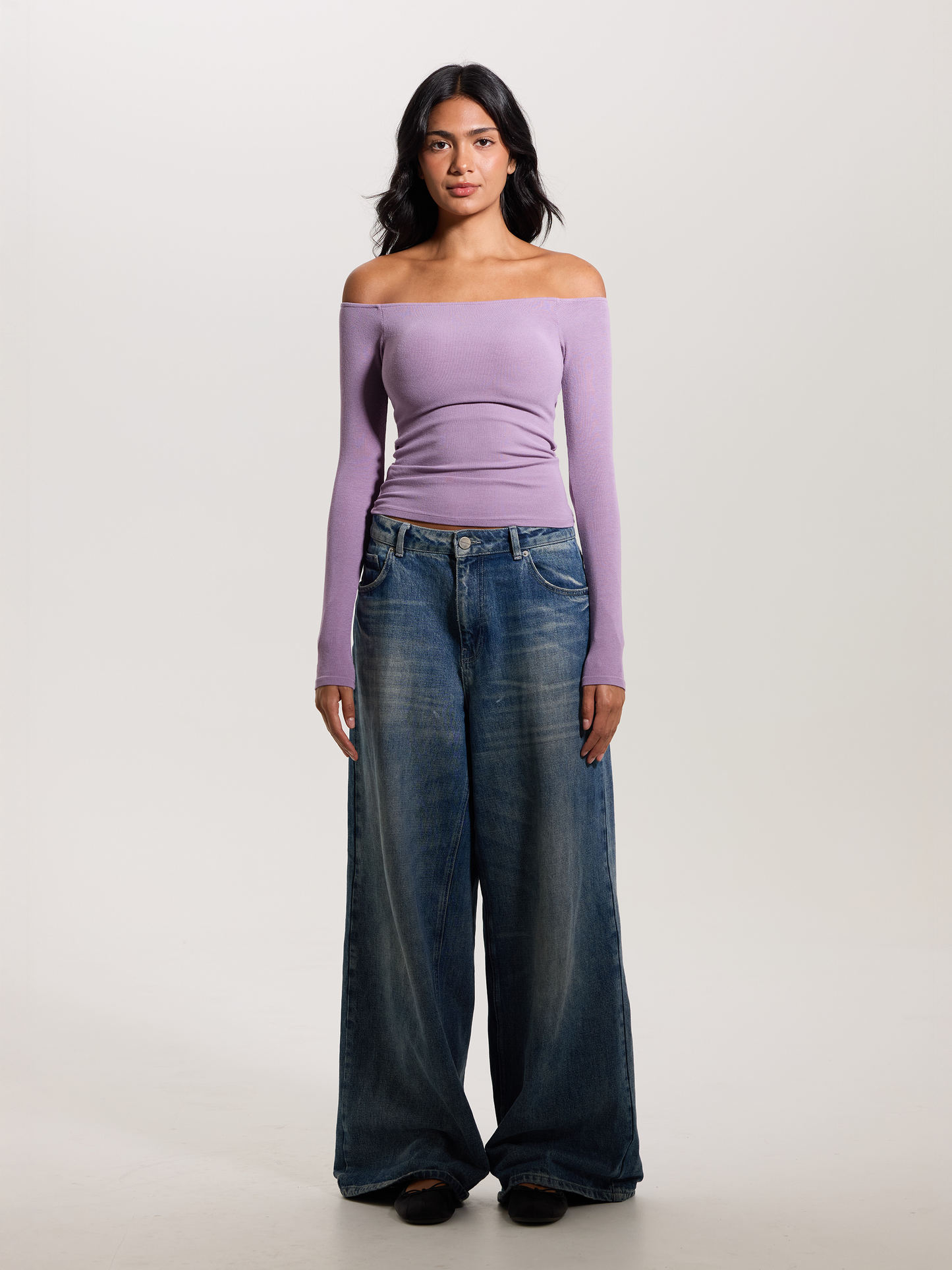 Ribbed Off The Shoulder Brami