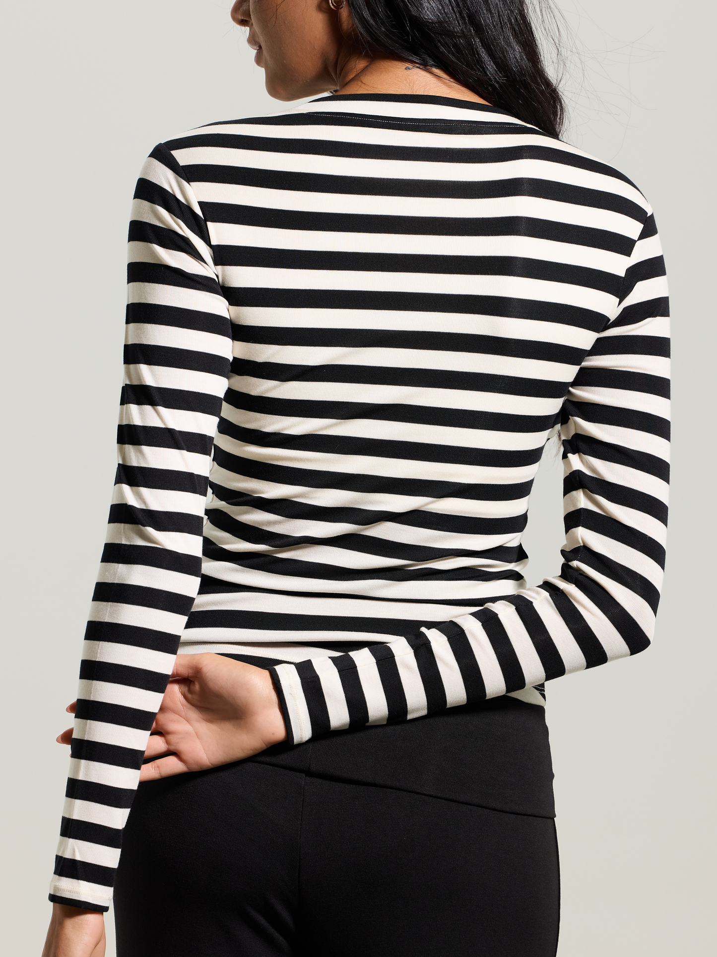 --Black and Cream Stripes