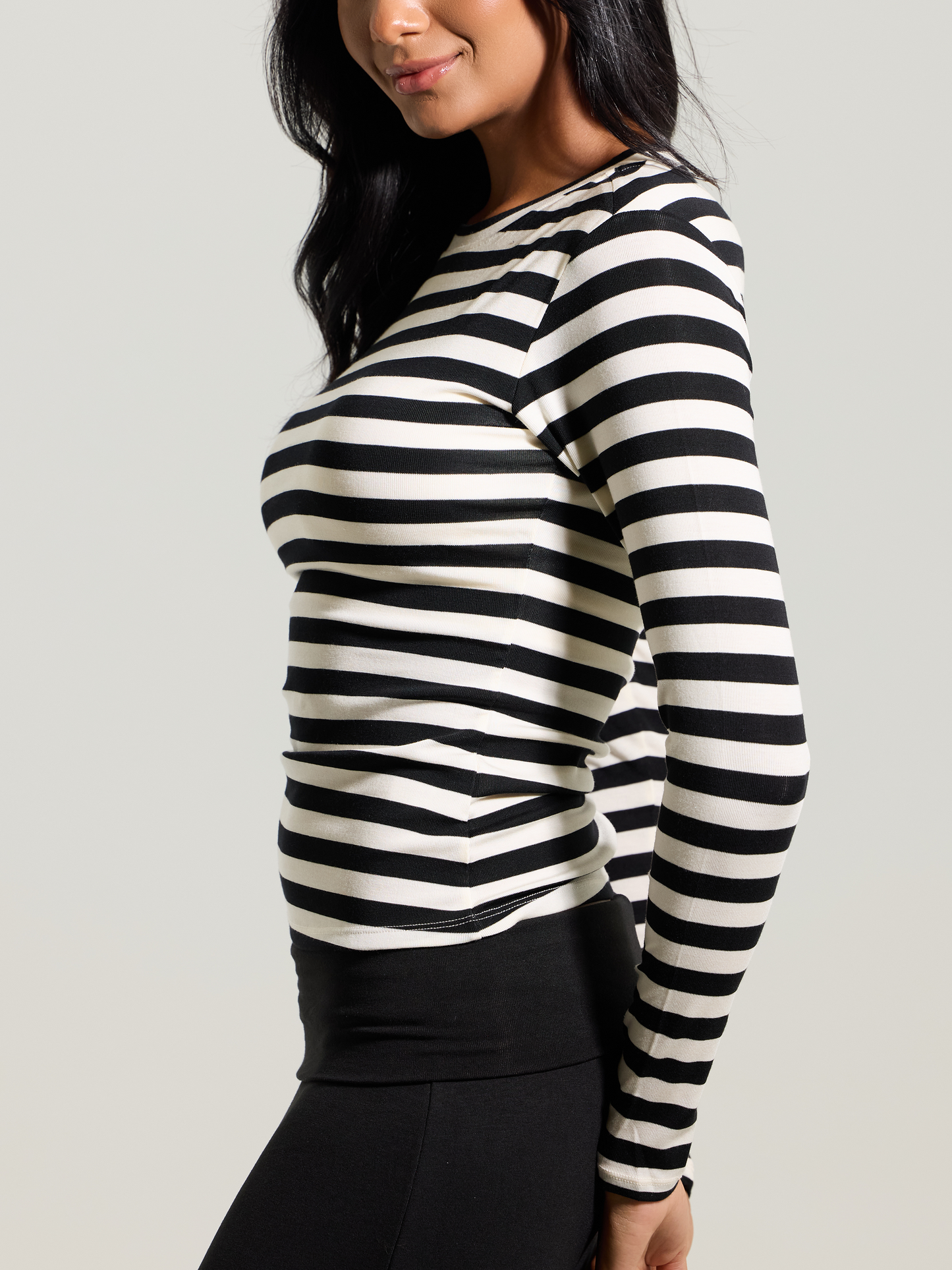 --Black and Cream Stripes