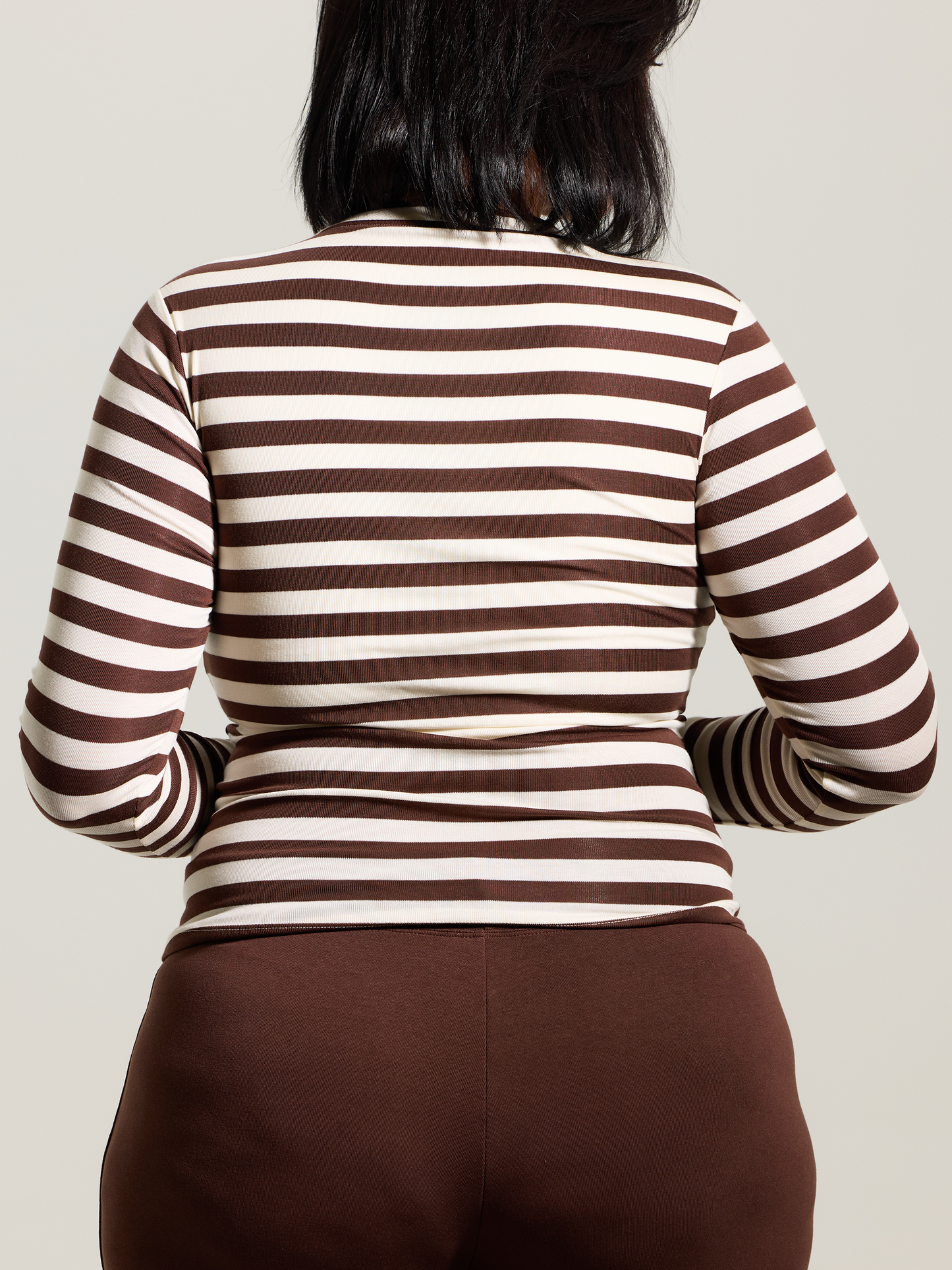 --Brown and Cream Stripes