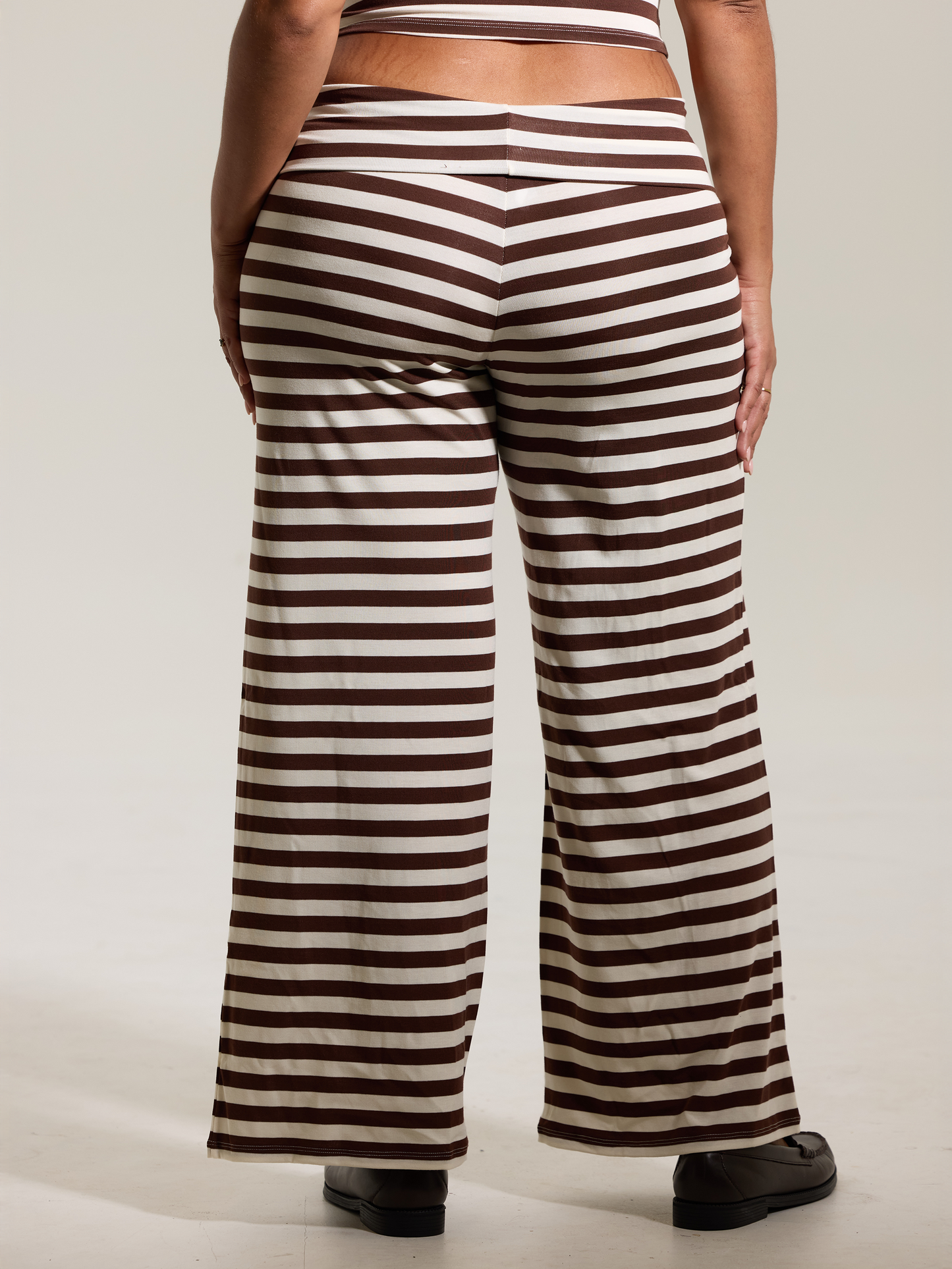 --Brown and Cream Stripes