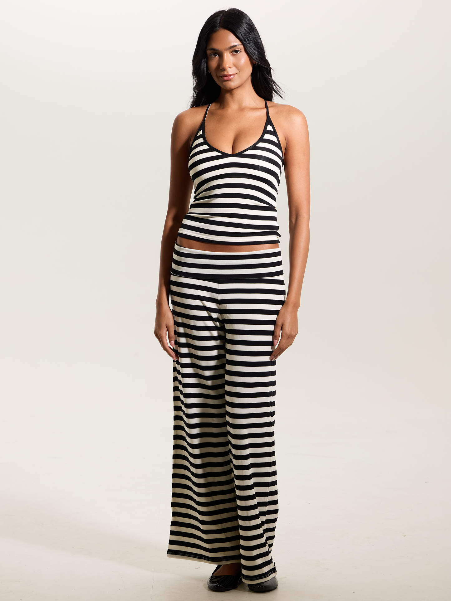 --Black and Cream Stripes