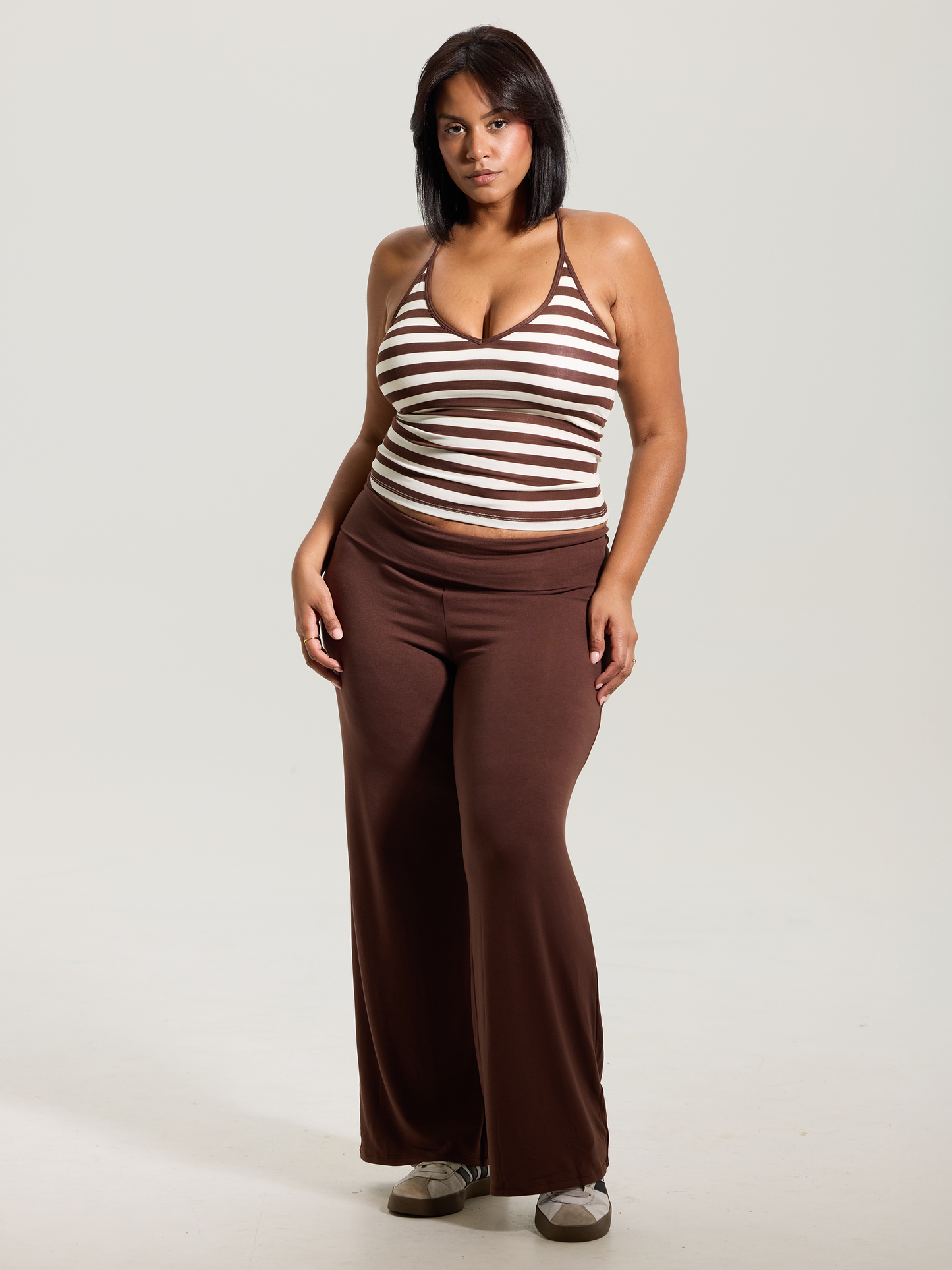 --Brown and Cream Stripes