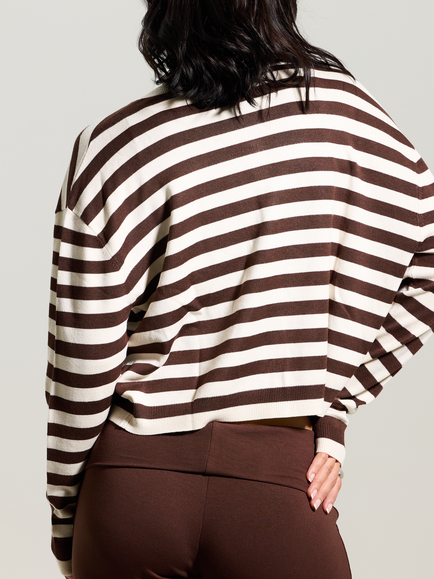 --Brown and Cream Stripes