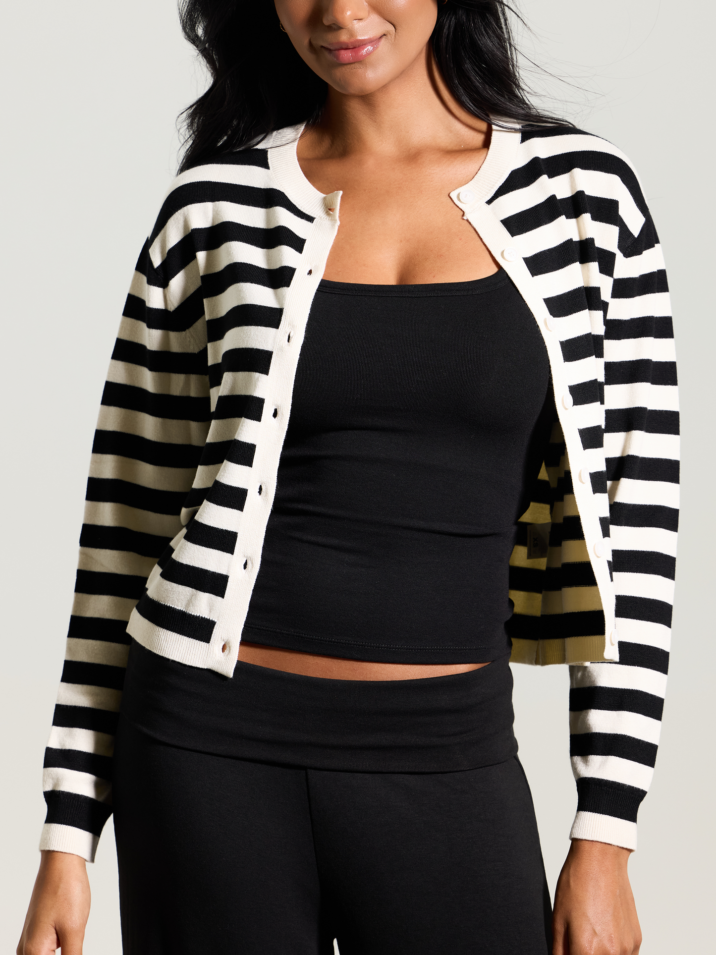 --Black and Cream Stripes