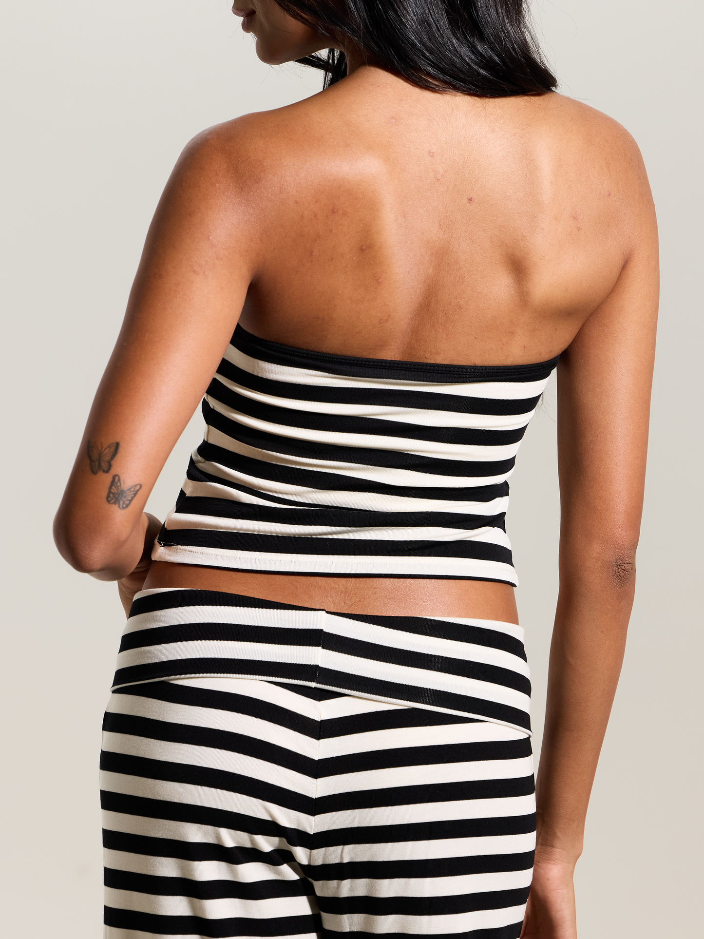 --Black and Cream Stripes