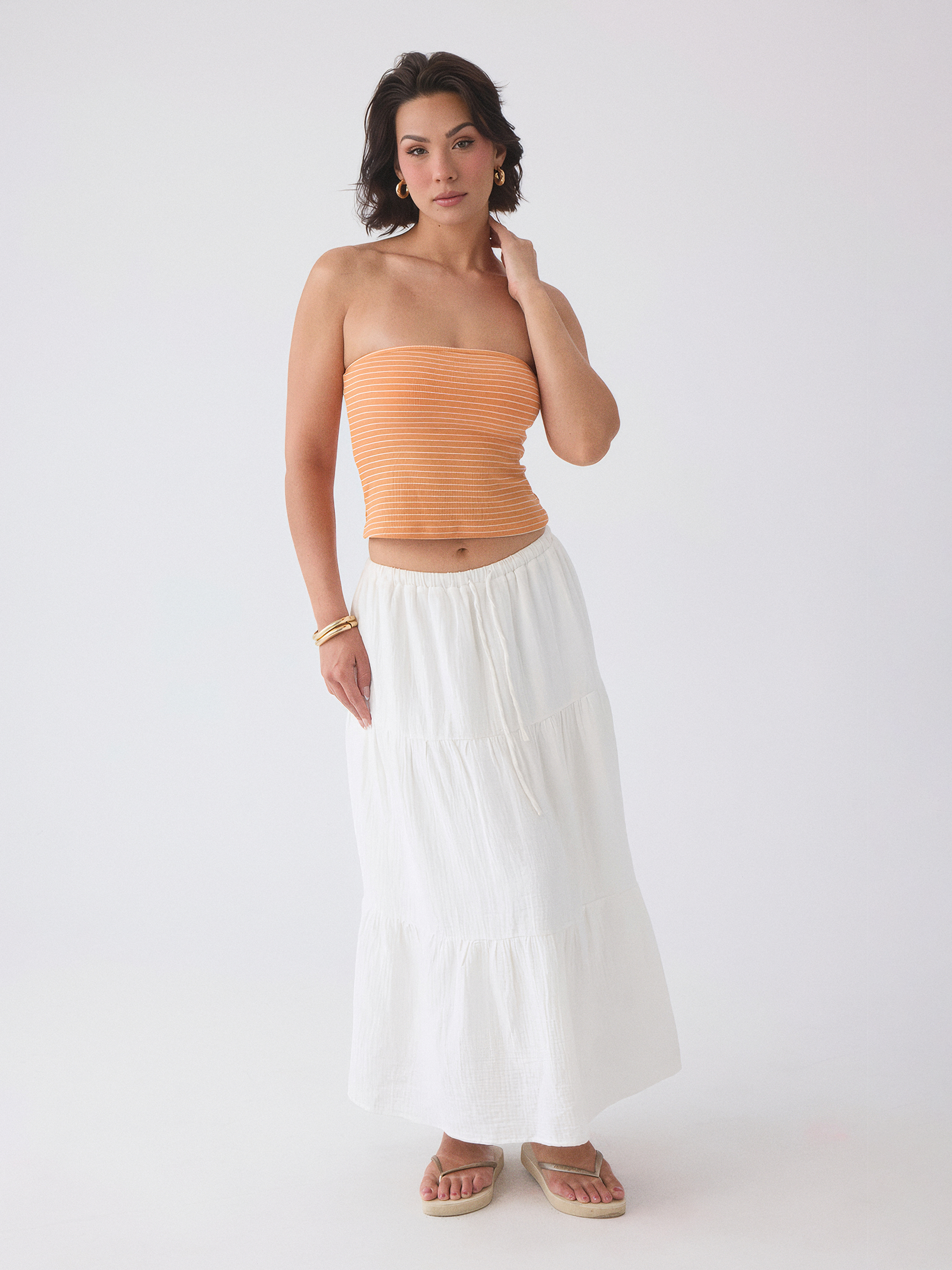 --Orange and White Stripes