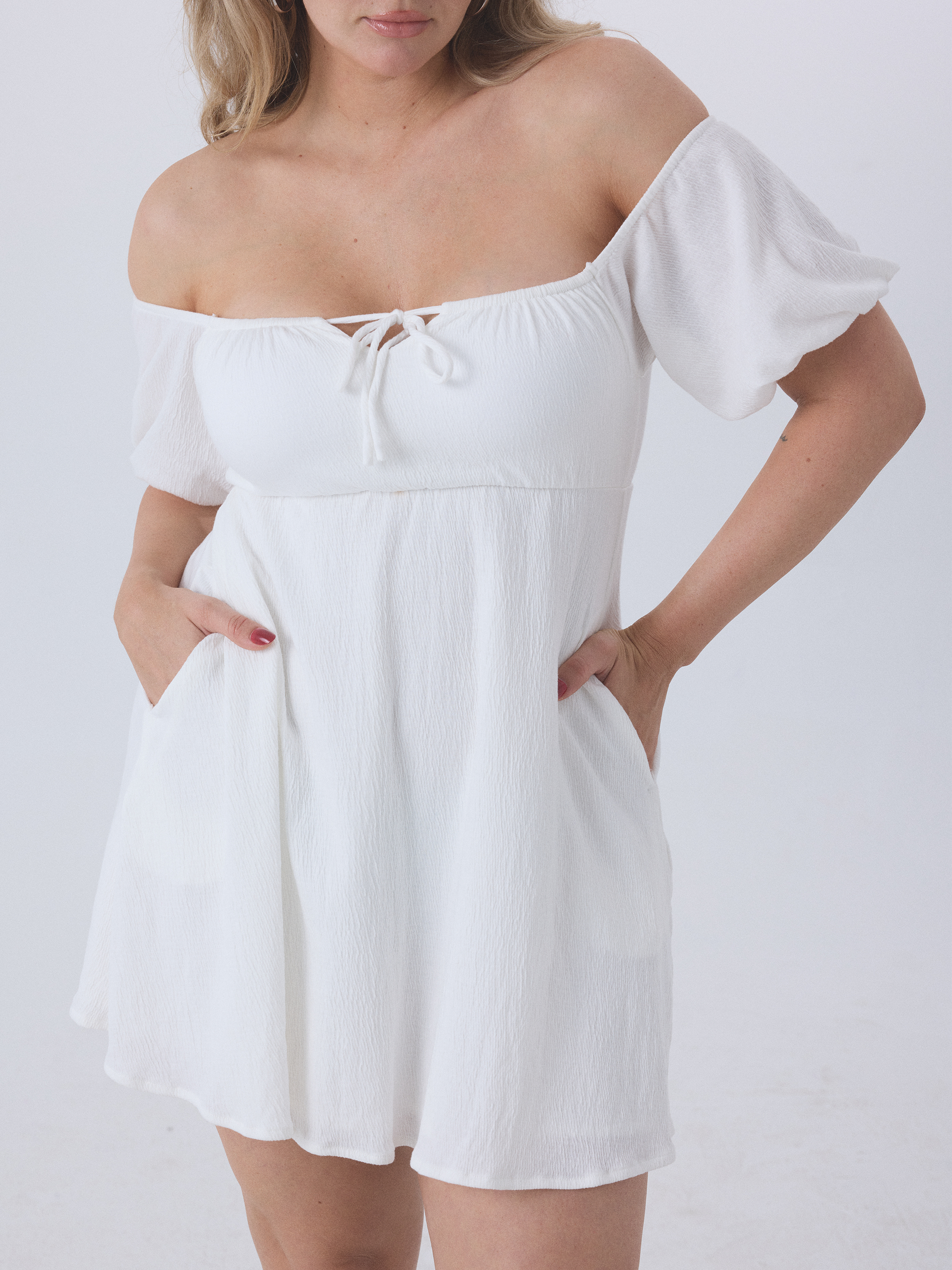 white milkmaid dress Off The Shoulder Milkmaid Mini Dress Red / XS
