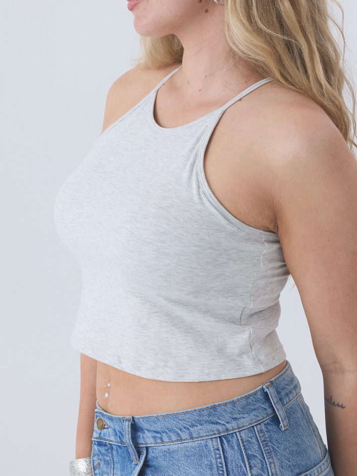 Solid High Neck Crop