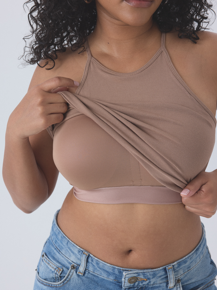 Solid High Neck Crop
