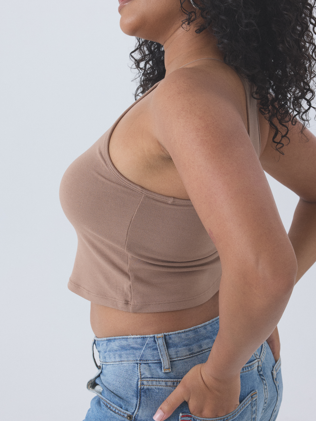 Solid High Neck Crop