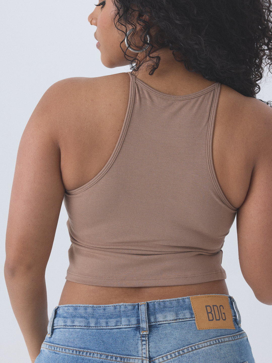 Solid High Neck Crop