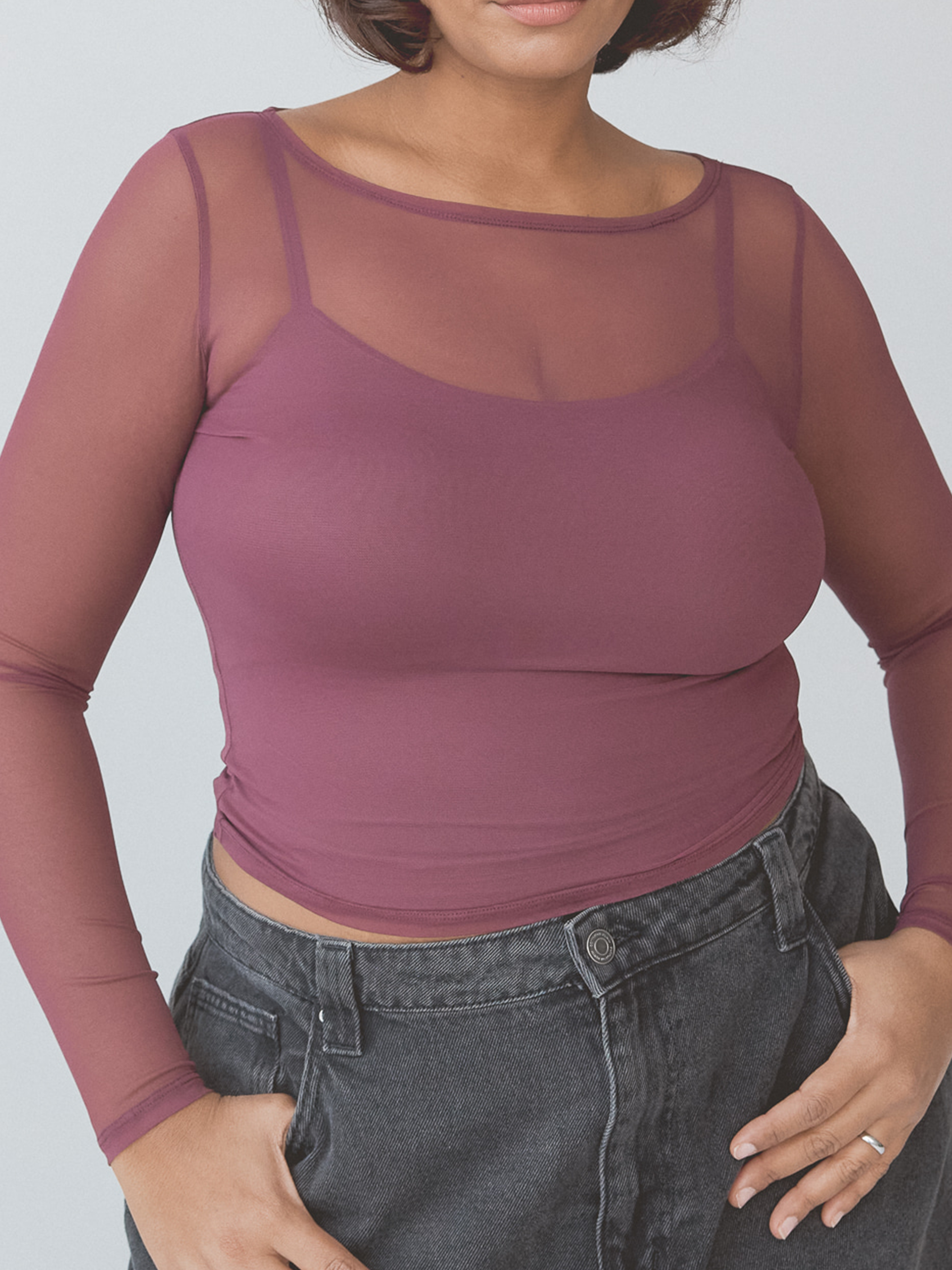 Two-Piece Mesh Long Sleeve – Klassy Network