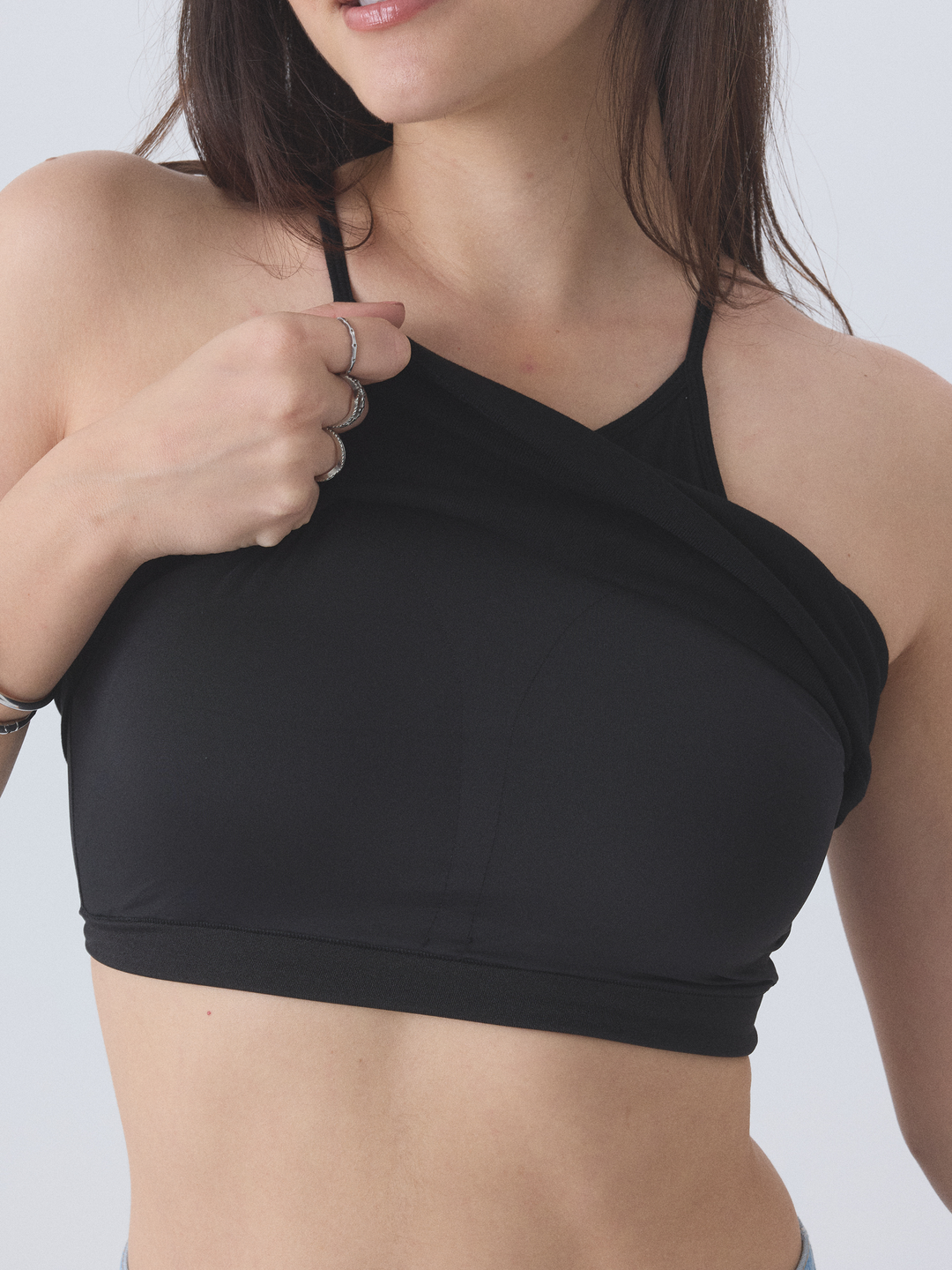 Solid High Neck Crop