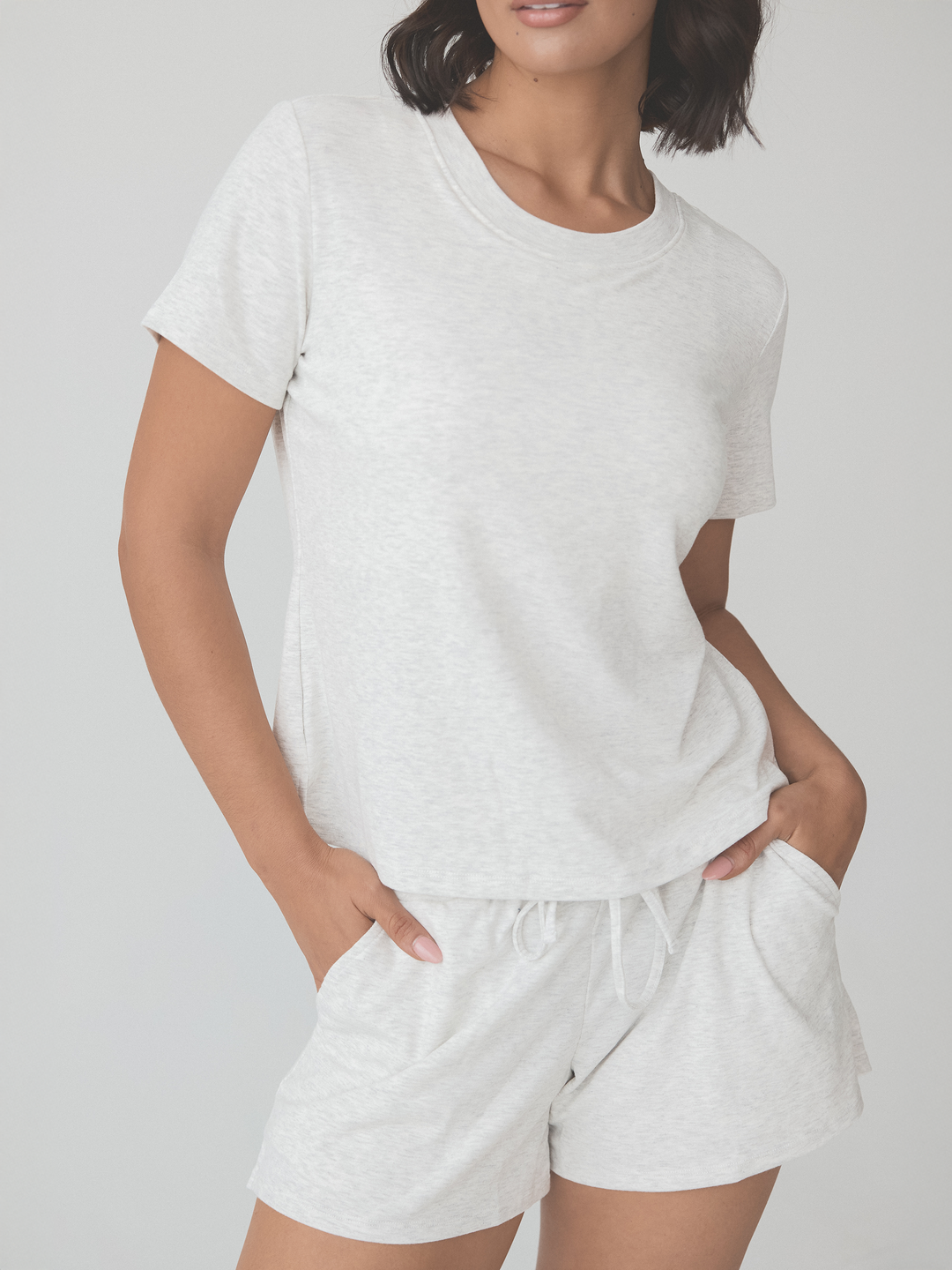 Crew Neck Pajama Short Sleeve