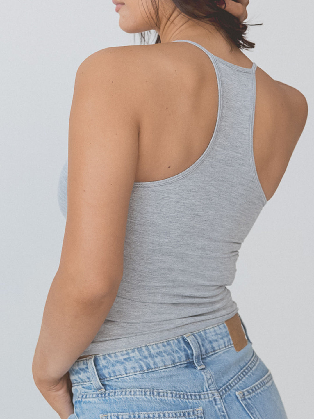 Solid Strappy Racerback Brami