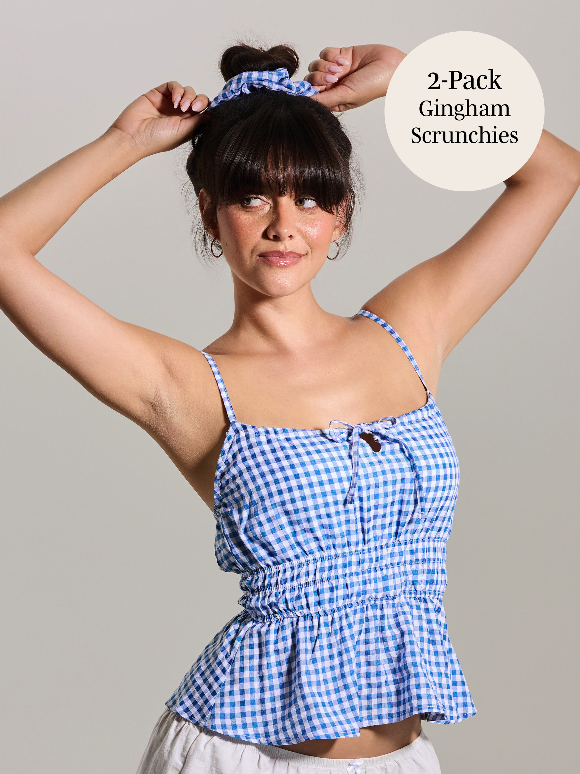--Blue and White Gingham