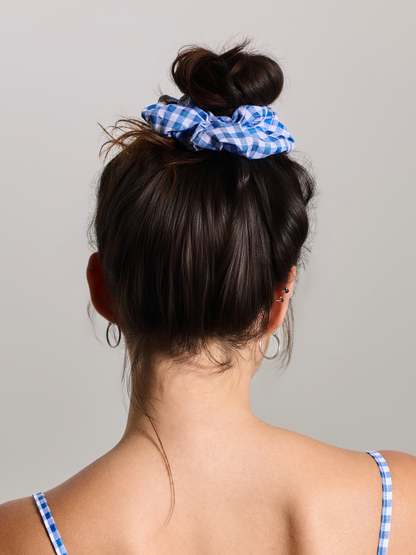 --Blue and White Gingham