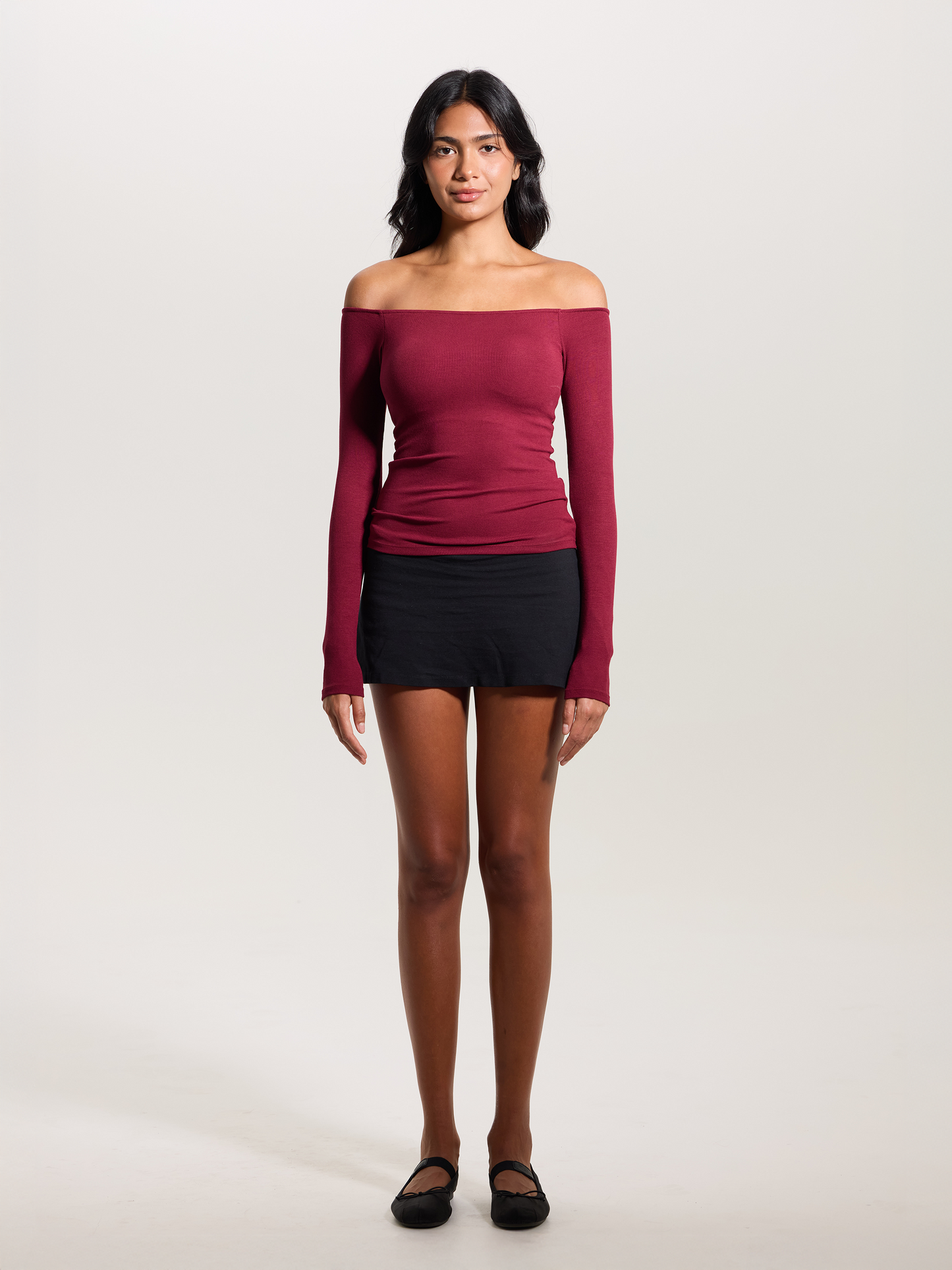 Ribbed Off The Shoulder Brami