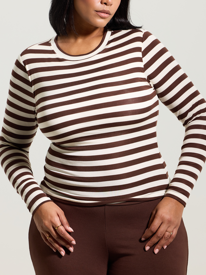 --Brown and Cream Stripes