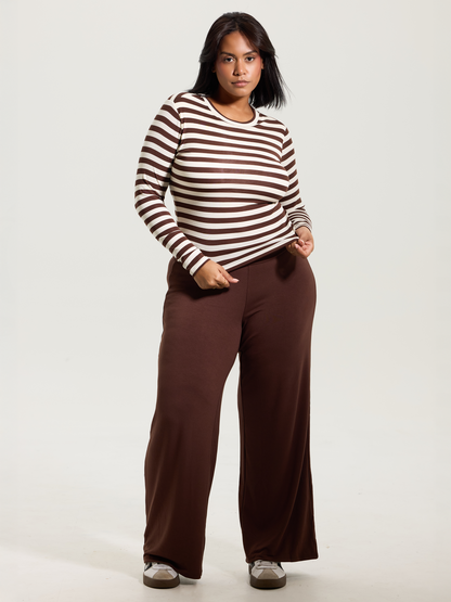 --Brown and Cream Stripes