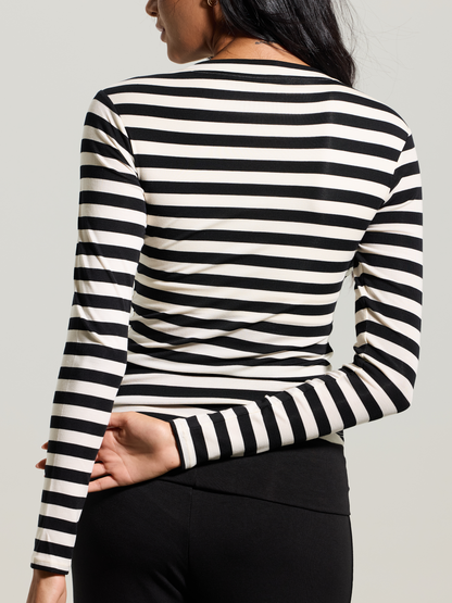 --Black and Cream Stripes