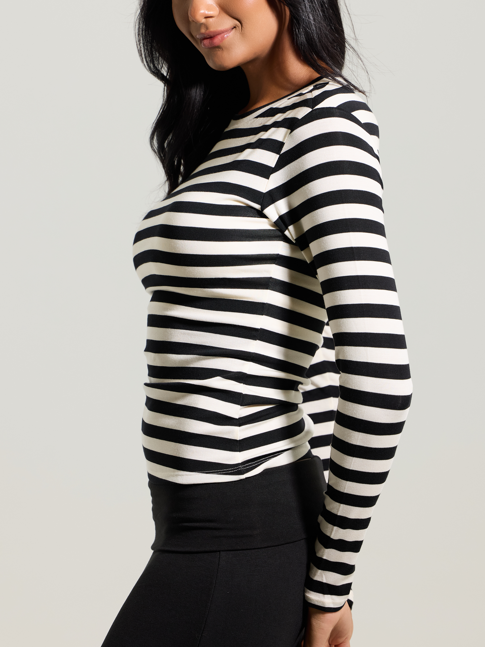 --Black and Cream Stripes