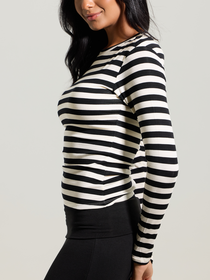 --Black and Cream Stripes