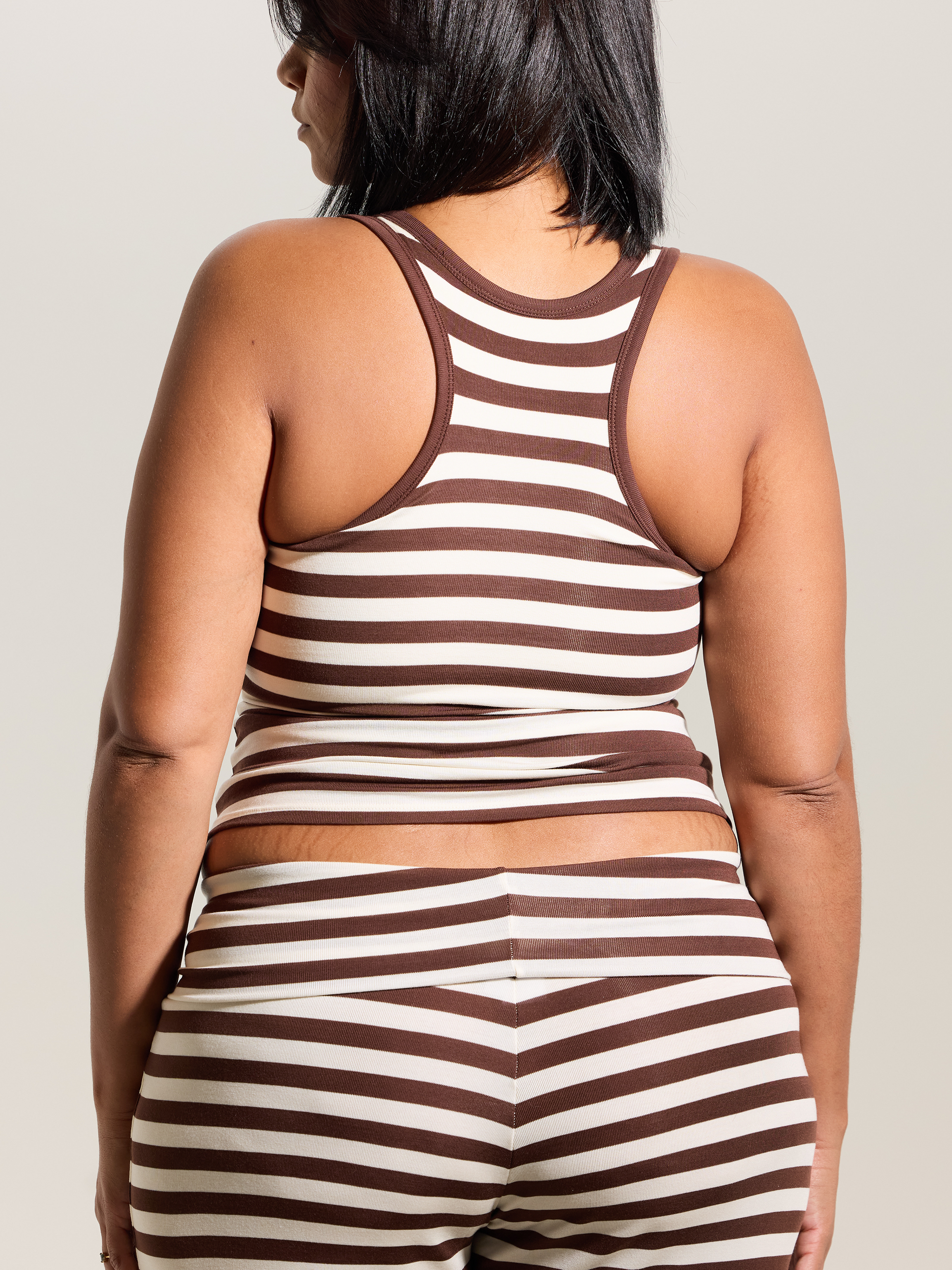 --Brown and Cream Stripes