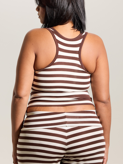 --Brown and Cream Stripes