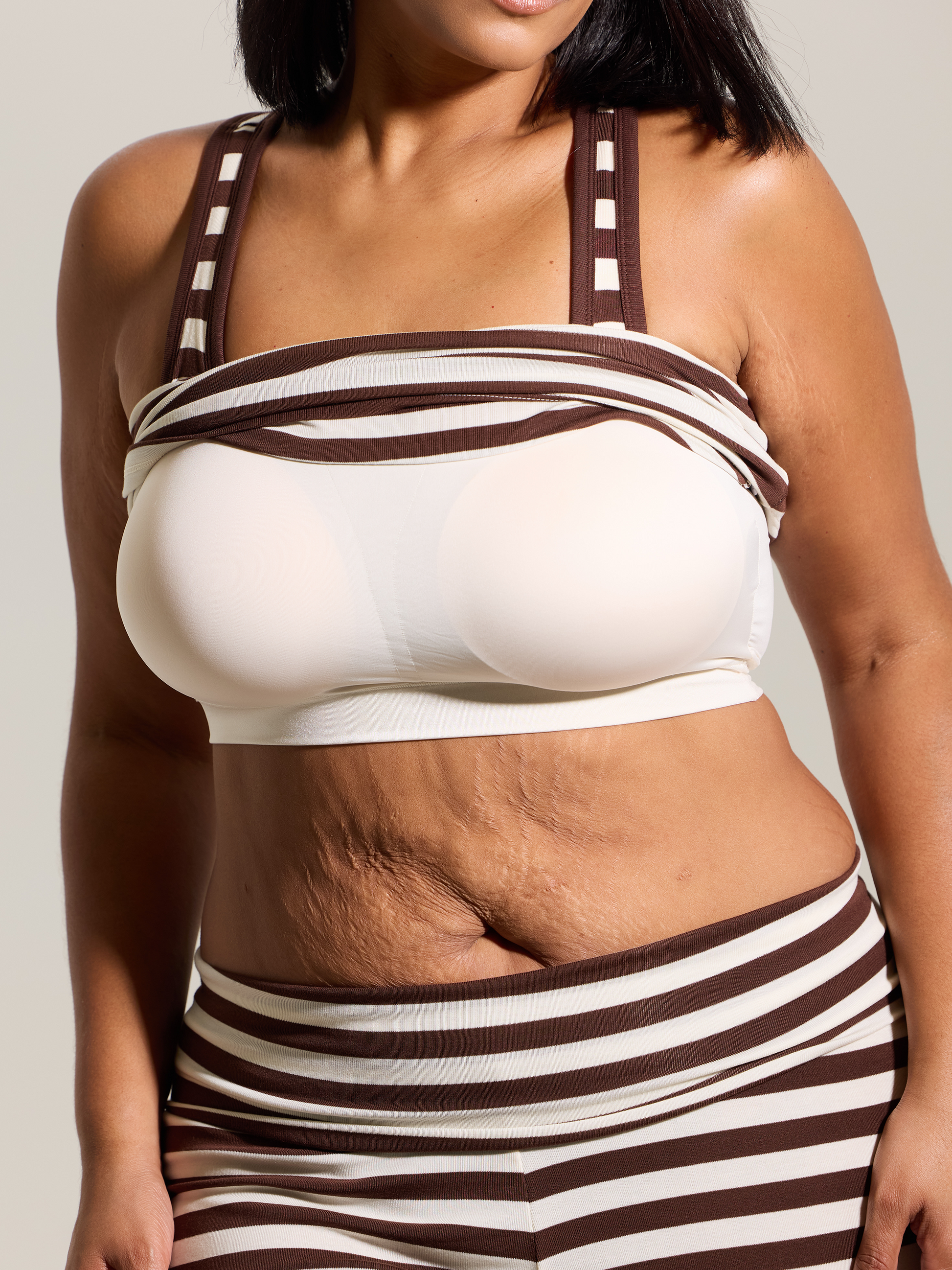 --Brown and Cream Stripes