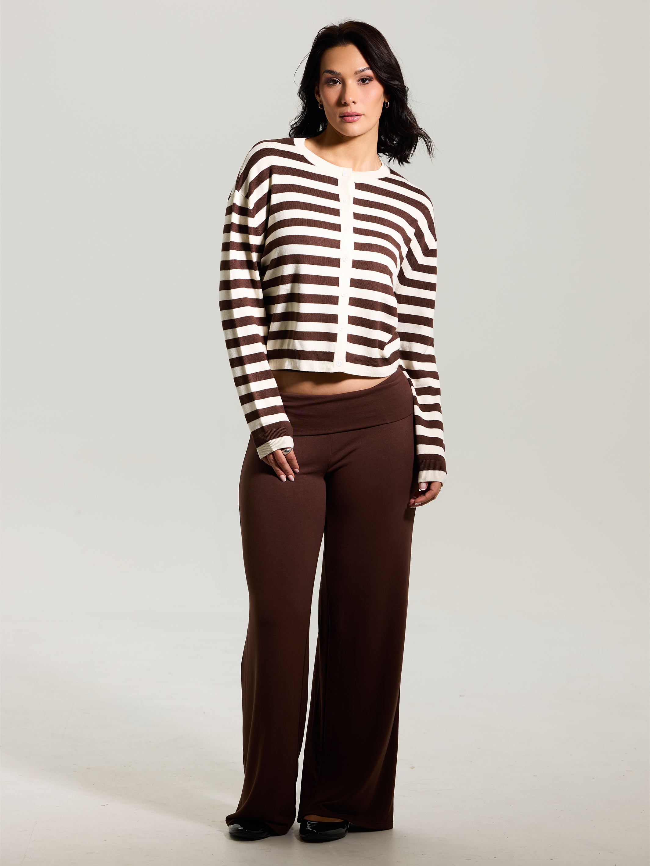 --Brown and Cream Stripes