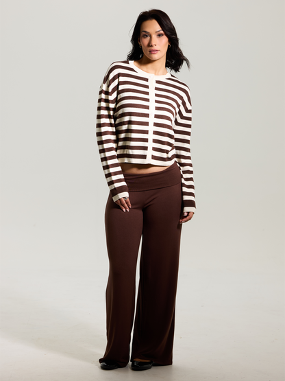 --Brown and Cream Stripes