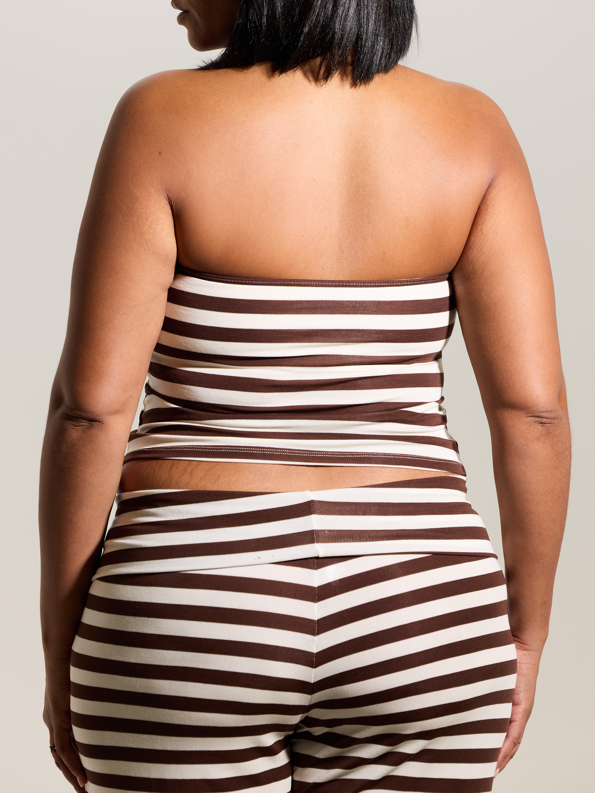 --Brown and Cream Stripes