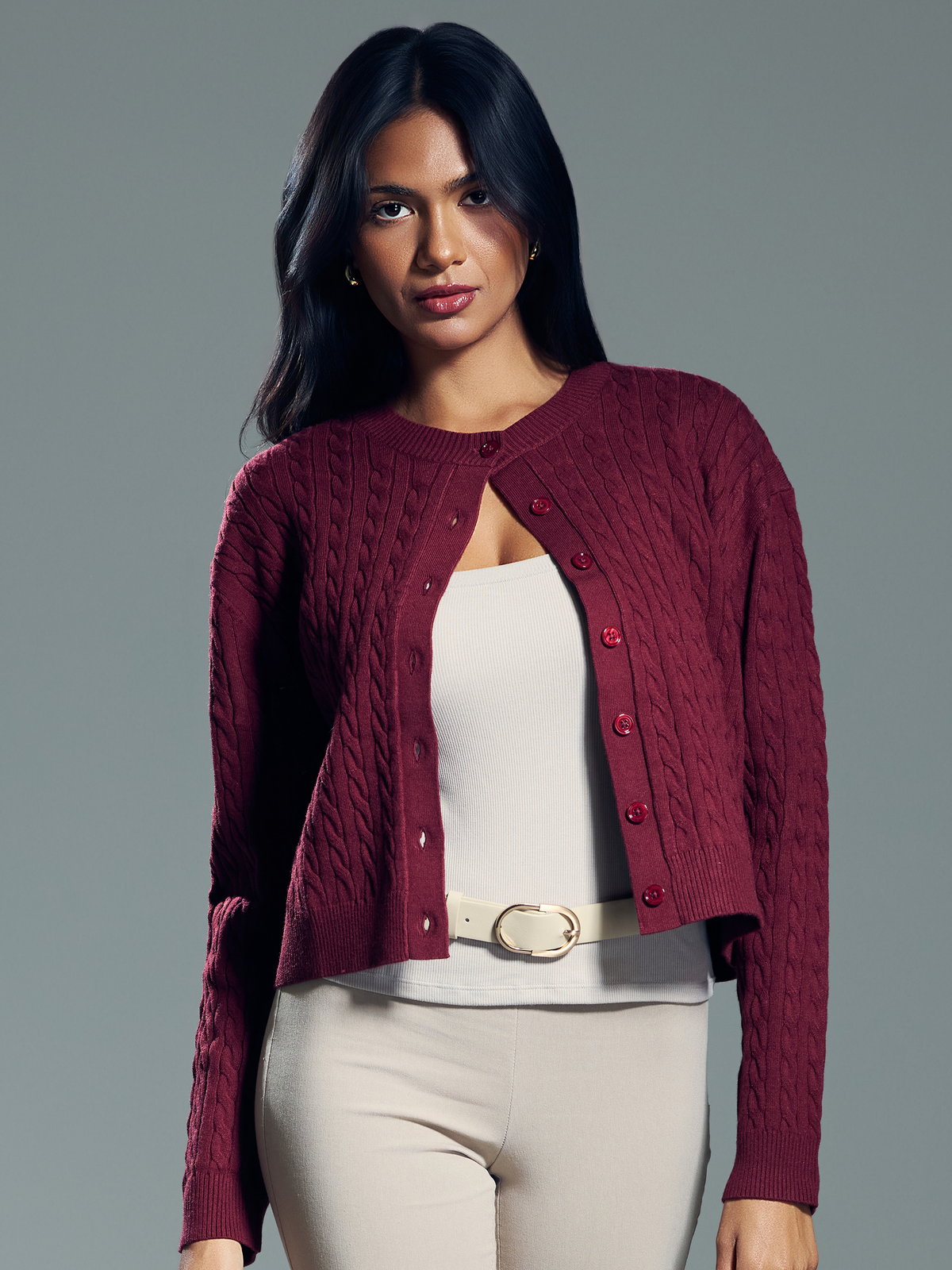 Cable Knit Cardigan – Klassy Network