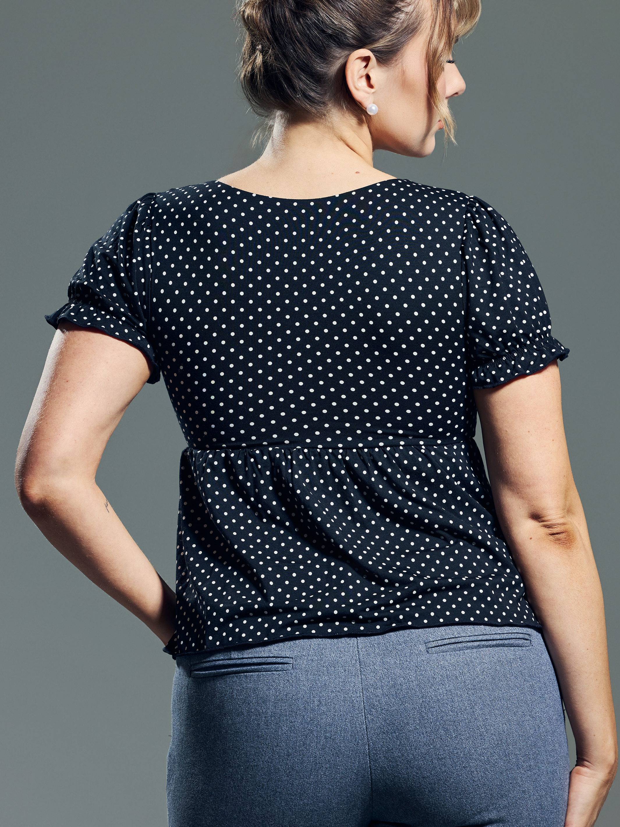 --Black and White Polka Dot