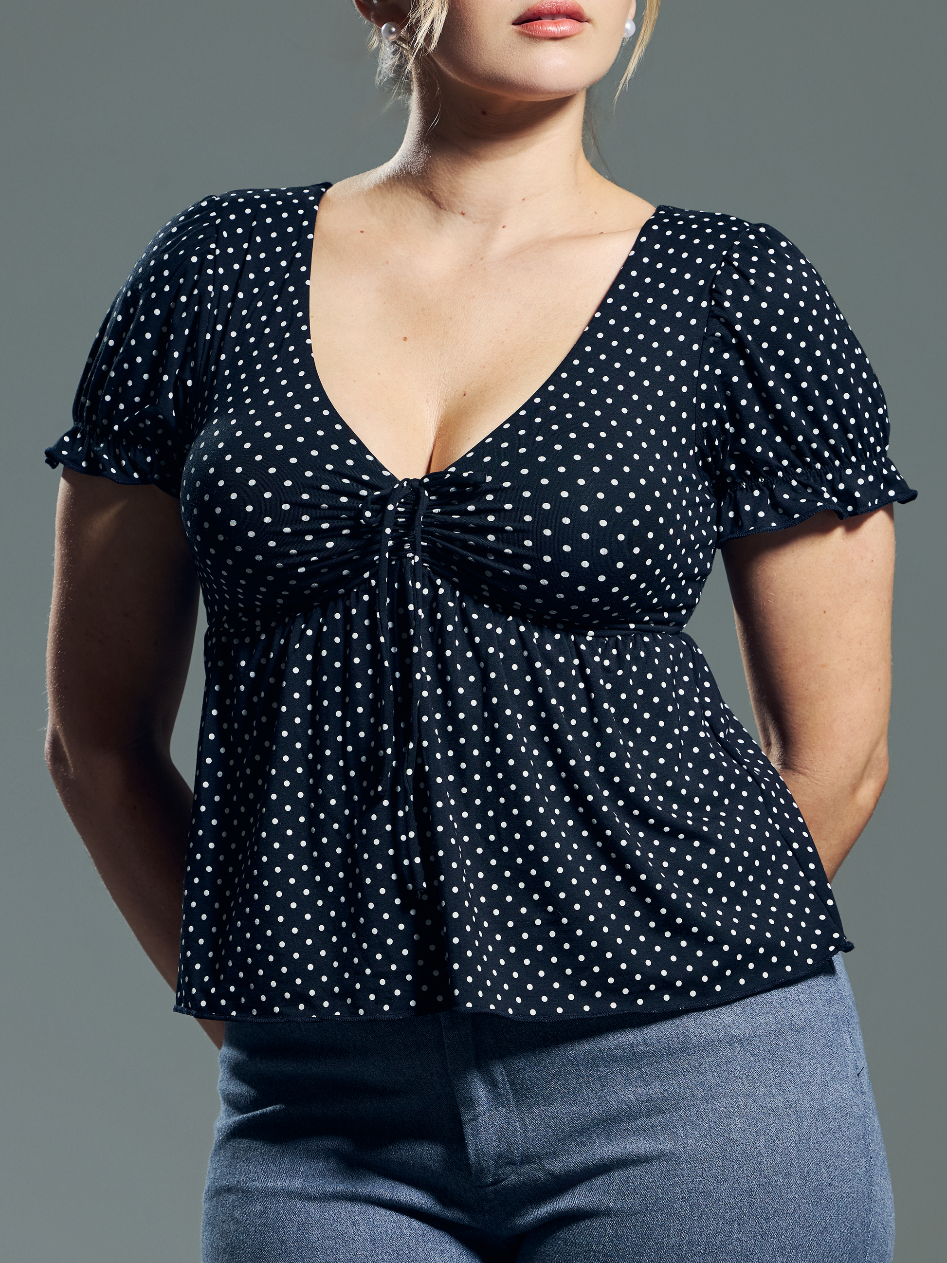 --Black and White Polka Dot