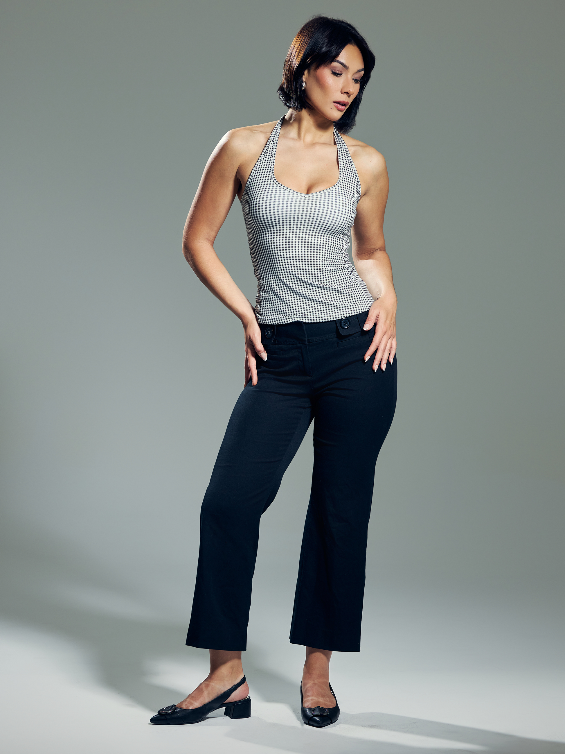 --Black and White Gingham