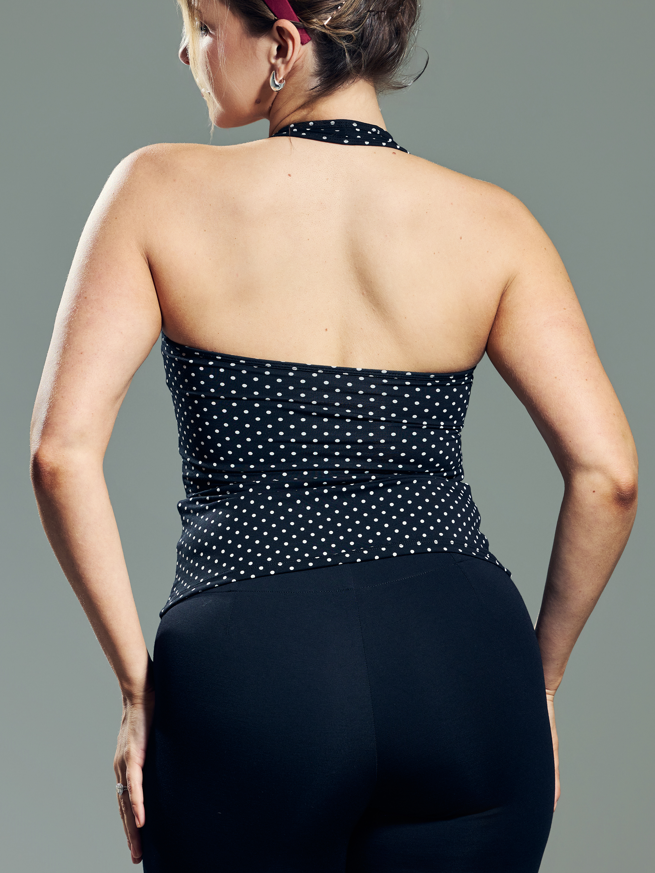 --Black and White Polka Dot