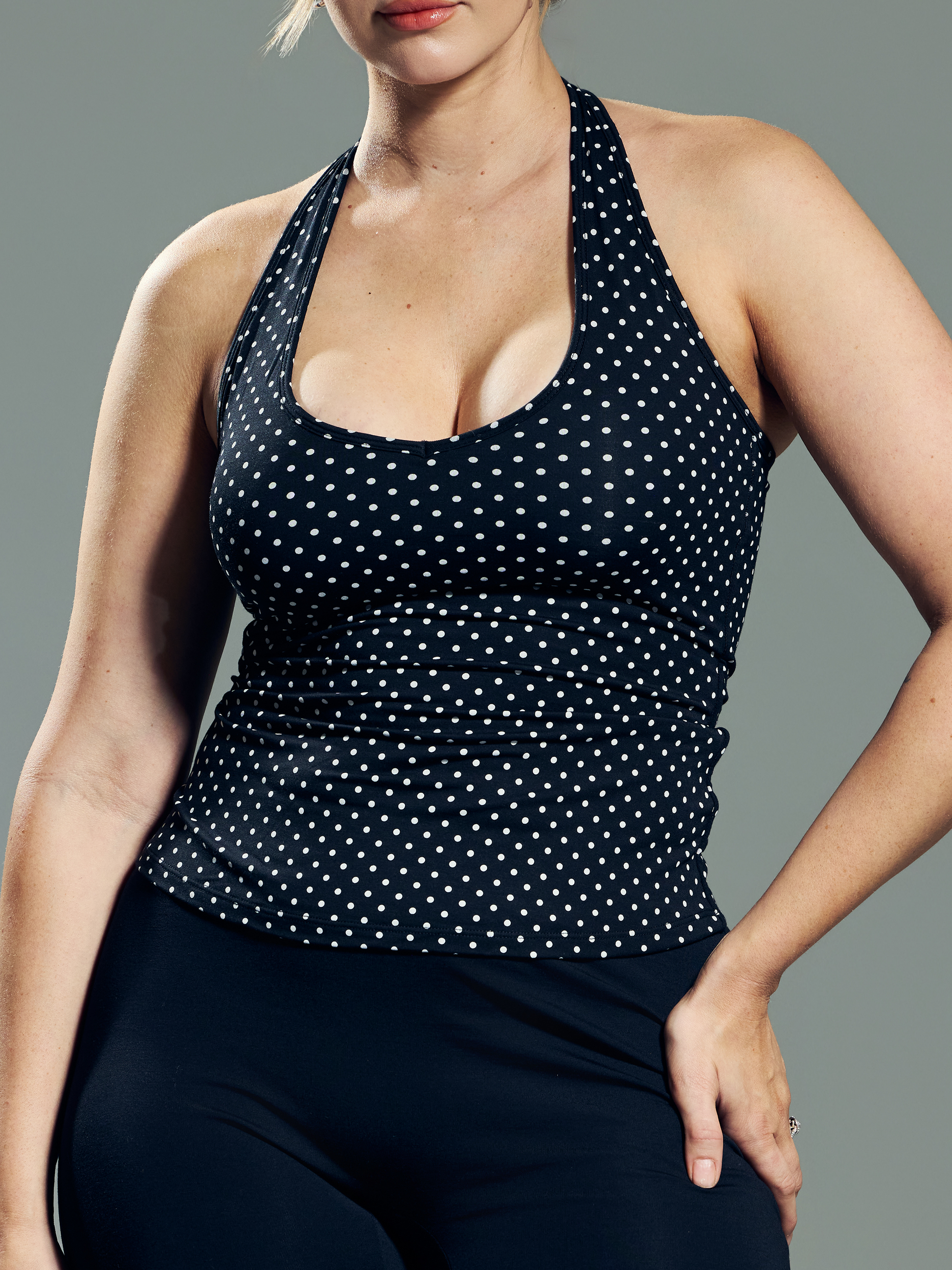 --Black and White Polka Dot