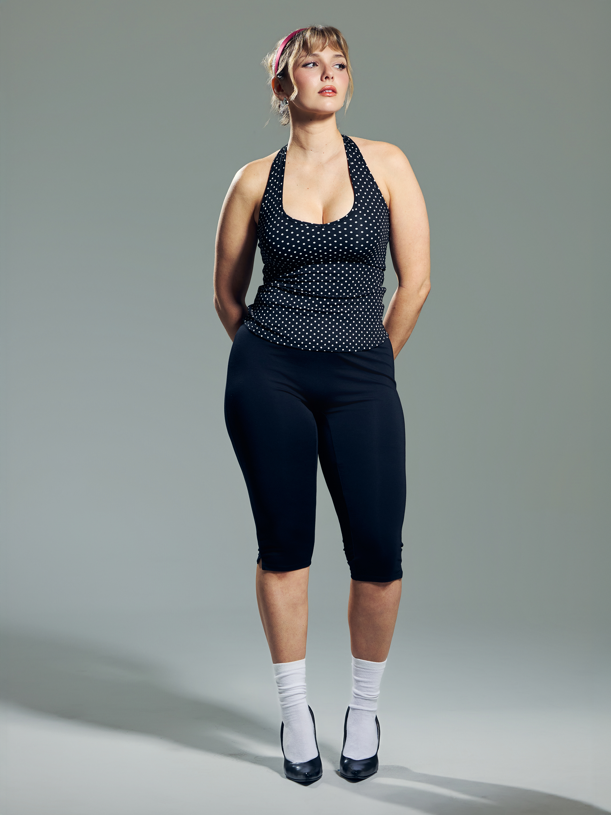 --Black and White Polka Dot